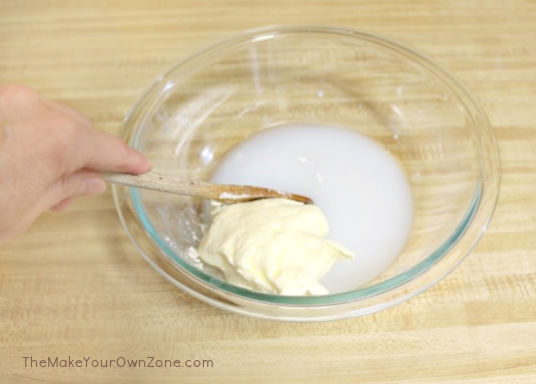 making homemade butter