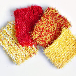 Homemade knit scrubbies