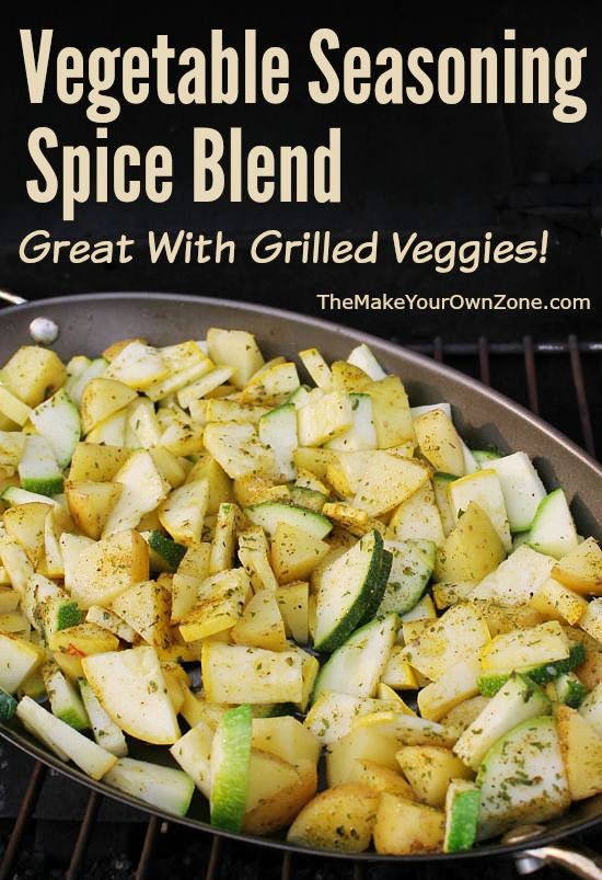vegetables on the grill with homemade seasoning