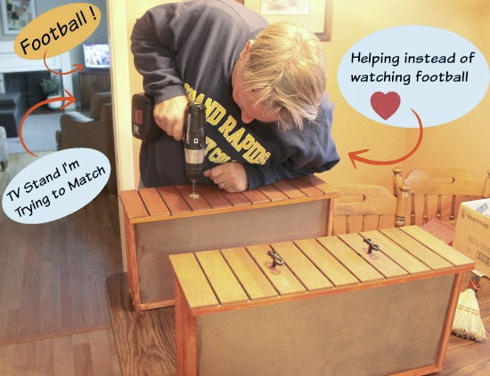 working on an Ikea dresser