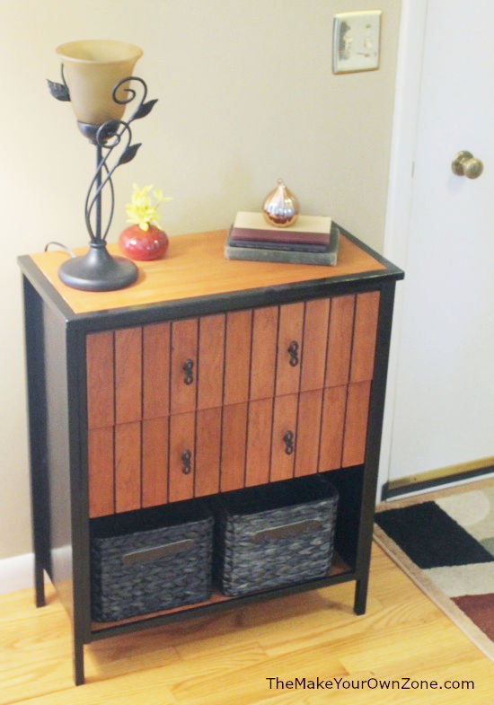 A foyer table made from an Ikea dresser