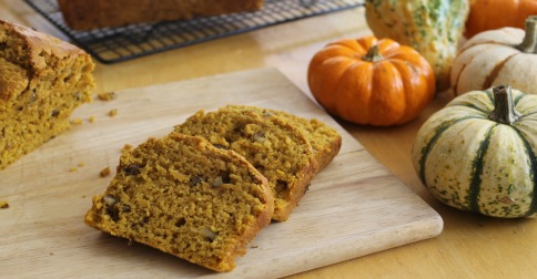 Moist and delicious pumpkin nut bread made in small size loaf pans - perfect for gift giving!