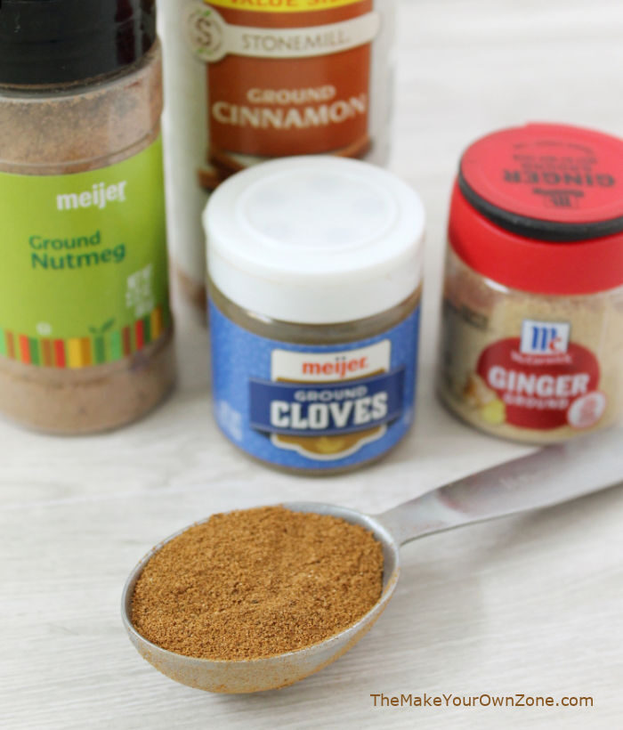 four spices used to make pumpkin pie spice blend
