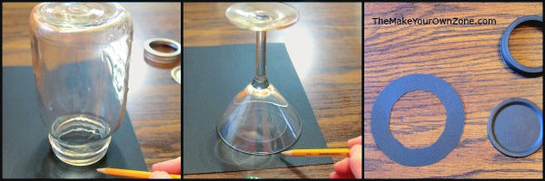 making a hat for a snowman jar