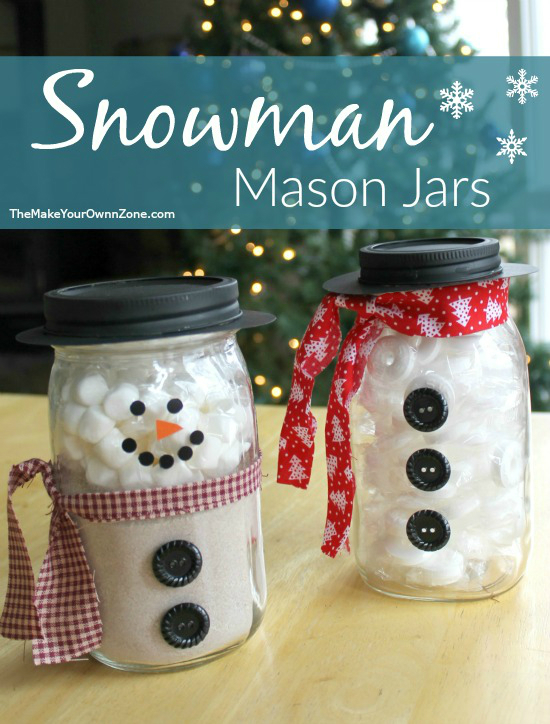 Mason Jar Snowman Craft