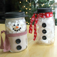Holiday Snowman Jars