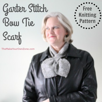 Free Knitting Pattern - Garter Stitch Bow Tie Scarf