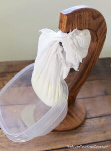 making homemade yogurt cheese