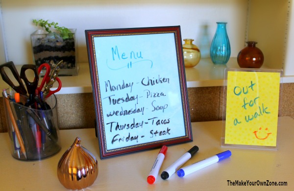 Easy Homemade Dry Erase Boards - easy to make with picture frames!