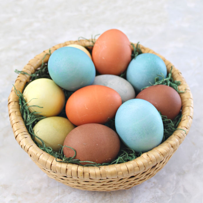 A basket of Easter Eggs
