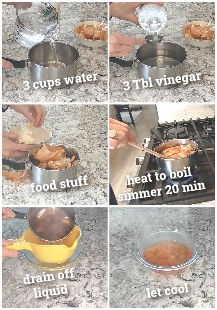 Steps for making homemade natural egg dye