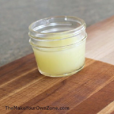 A jar of cutting board conditioner