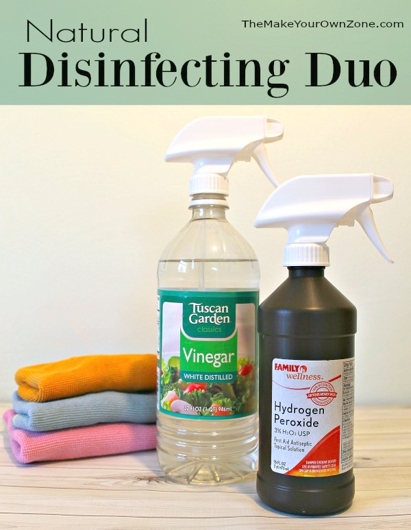 How to make a homemade disinfectant - This method uses vinegar and hydrogen peroxide for natural disinfecting of surfaces.