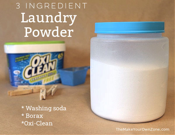 homemade laundry soap made with Oxi-clean