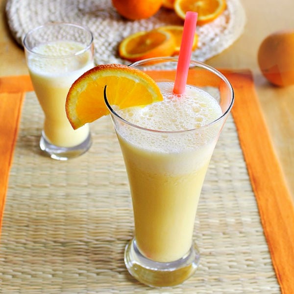 homemade orange julius drink