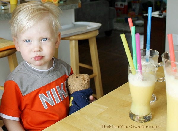 drinking homemade orange julius drinks