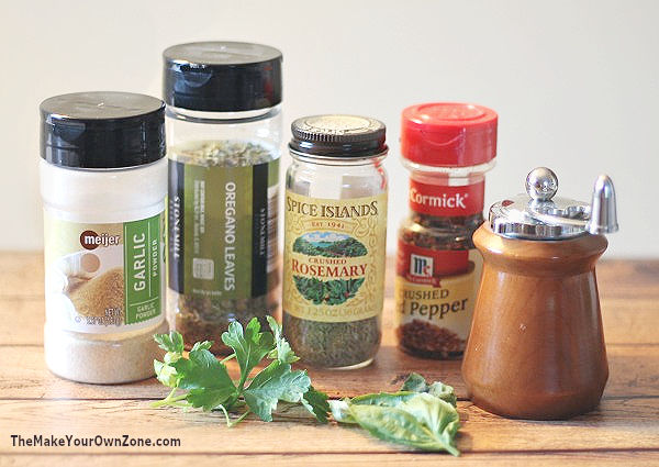 spices used with bread dipping oil