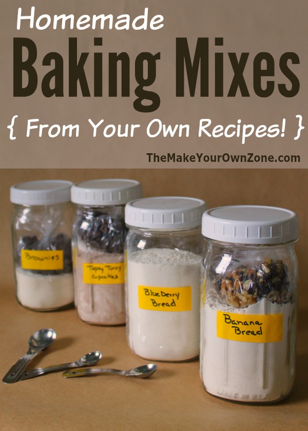 Homemade Baking Mixes - here's the simple method I use to make your own baking mixes from recipes that are already your favorites