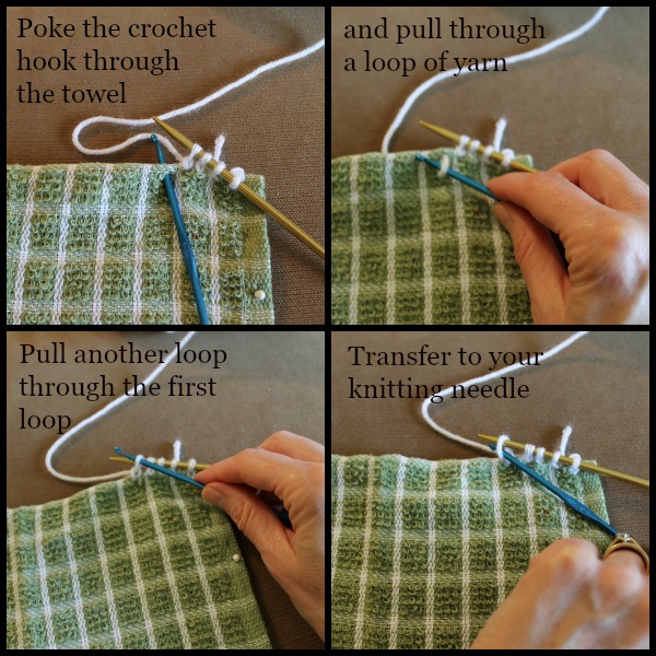 How to knit tops for dish towels