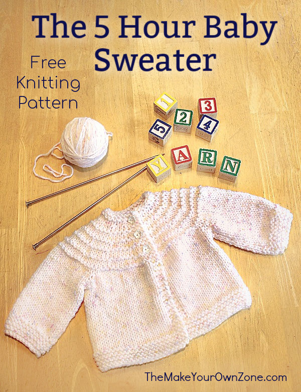 a baby sweater you can knit in 5 hours