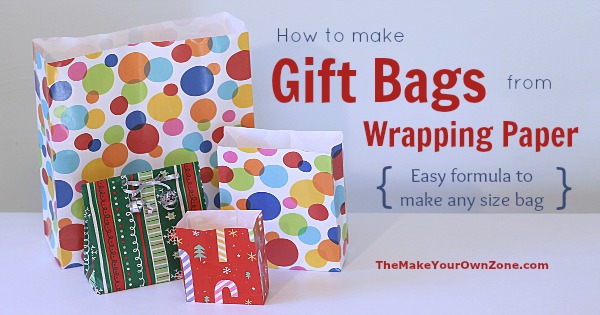 How to make a gift bag from wrapping paper