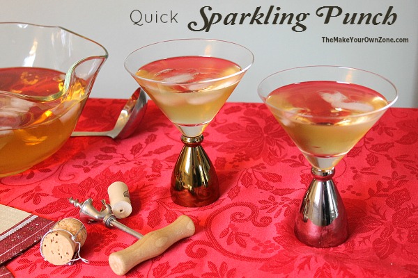 Quick Sparkling Punch Recipe - Just open three bottles and pour them together!