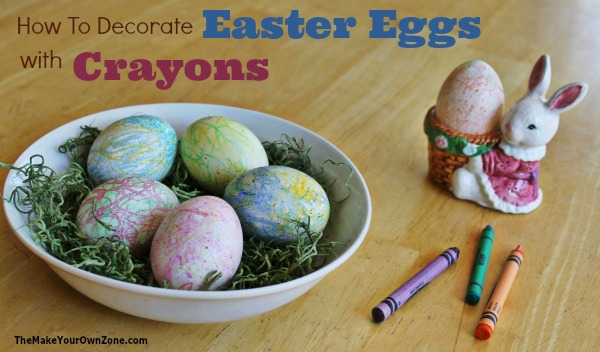 How to color Easter eggs with crayons - A fun way to decorate eggs with ordinary coloring crayons!