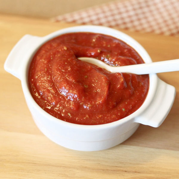 A bowl of homemade pizza sauce
