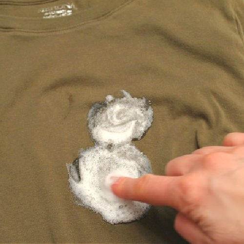 Removing an oily stain that's been through the dryer