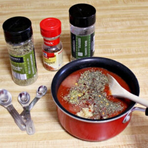 making spaghetti sauce