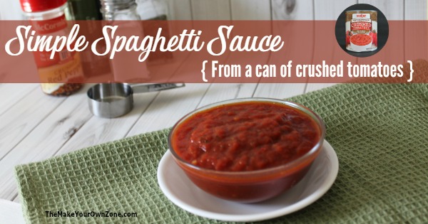 Simple Spaghetti Sauce From A Can Of Crushed Tomatoes