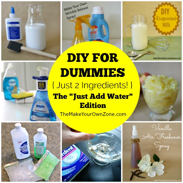 DIY for Dummies: 10 Easy 2 ingredient recipes you can make by just adding water!