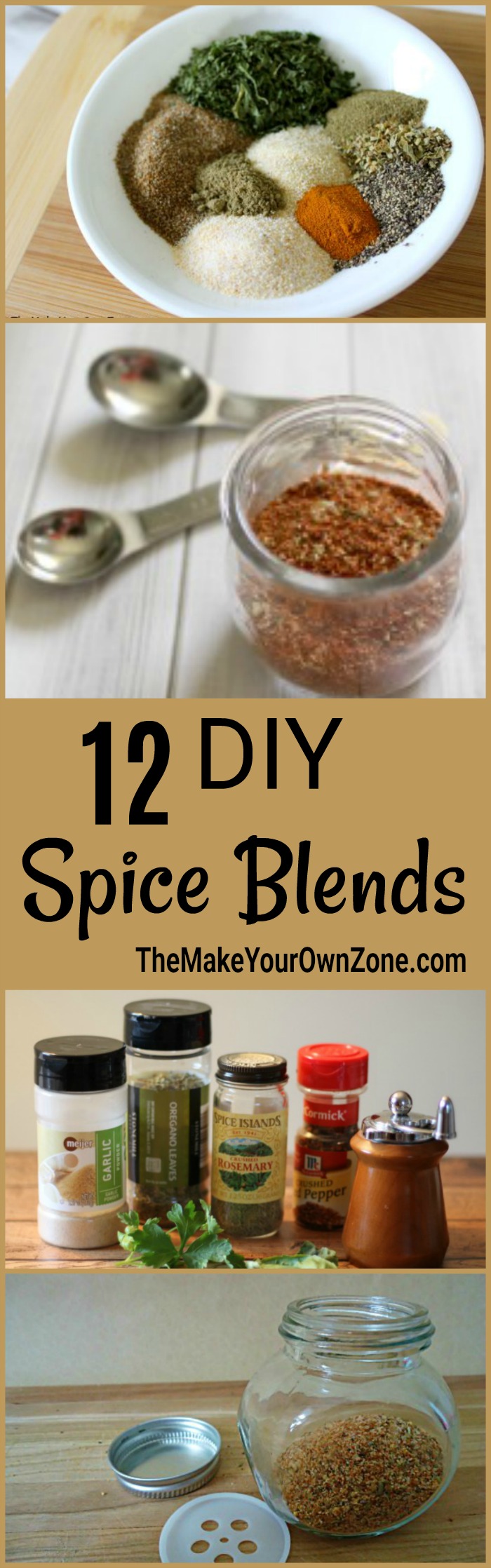 12 Recipes to make your own spice mixes - a dozen ways to create your own seasoning blends!