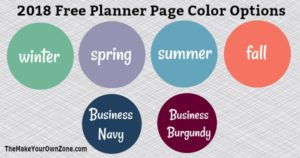 2018 Free Printable Planner Pages - The Make Your Own Zone