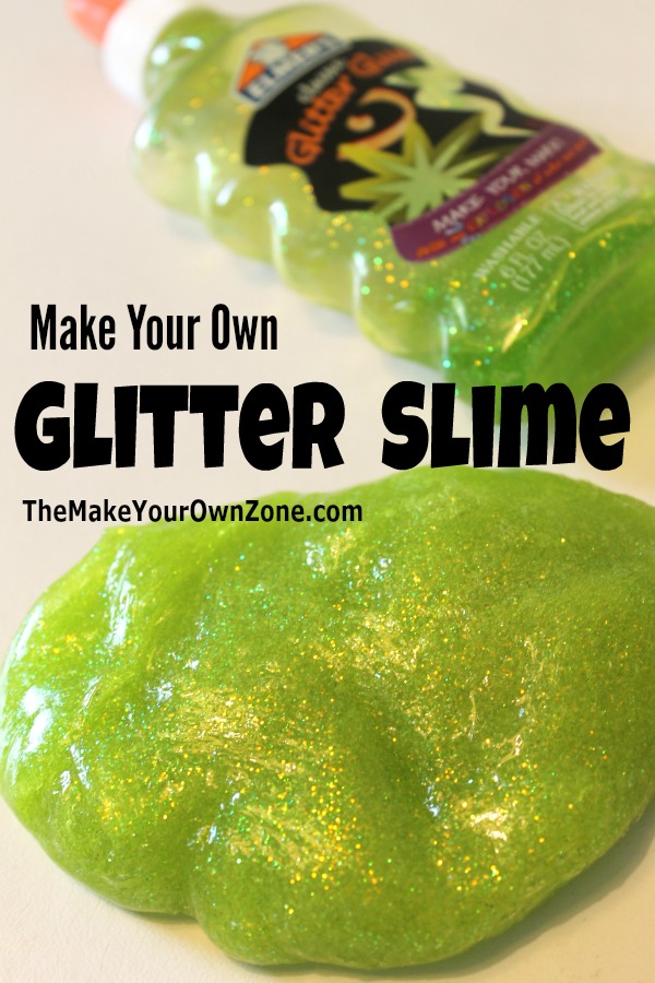 DIY Elmer's glitter glue slime 