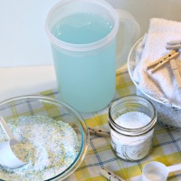 Trial Size Homemade Laundry Soap - 3 small batch recipes for giving homemade laundry soap a try without making a large batch.