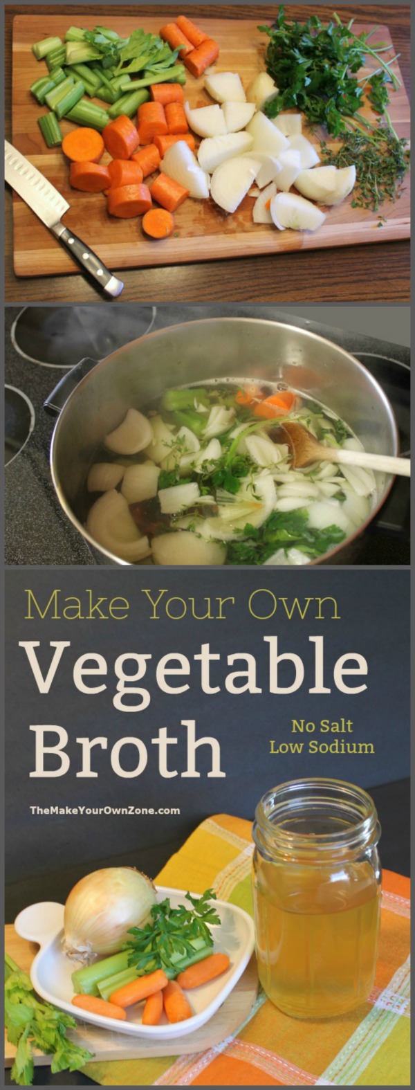 How to make your own vegetable stock - An easy homemade recipe to make homemade low sodium vegetable broth