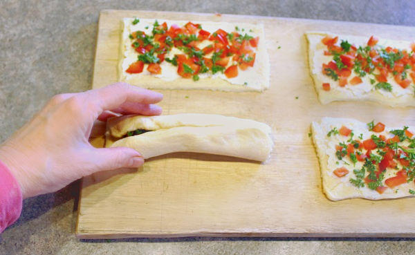making parmesan bites appetizers