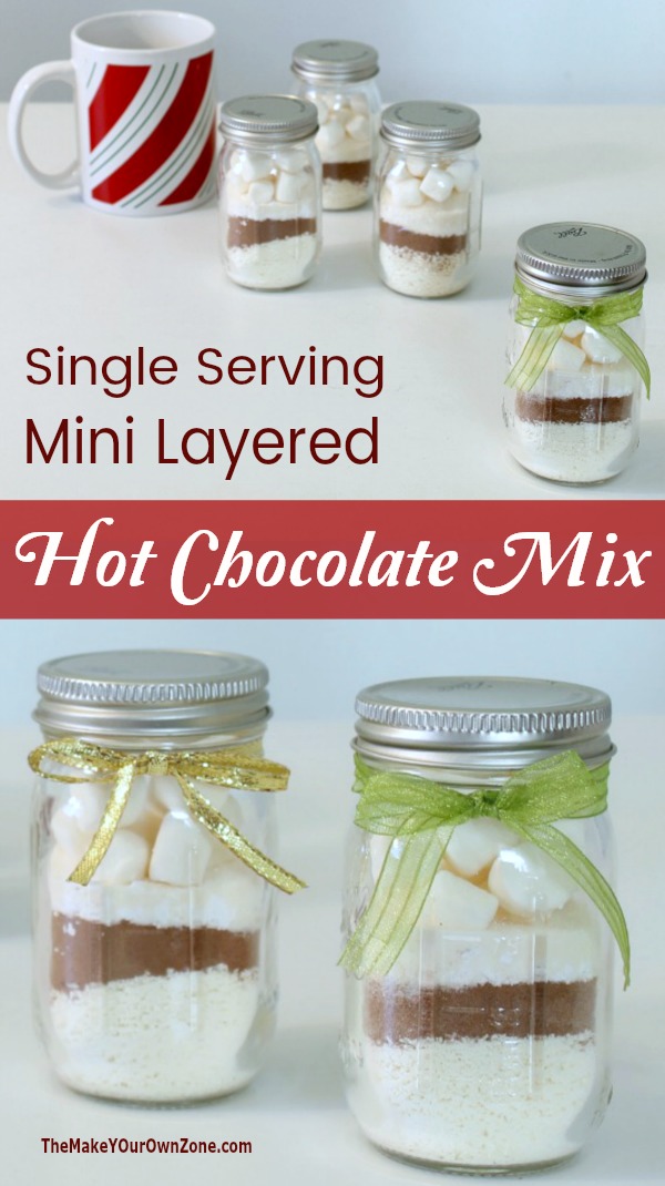 How to make a single serve miniature layered hot chocolate mix