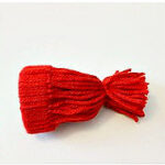 making mini yarn stocking cap ornaments