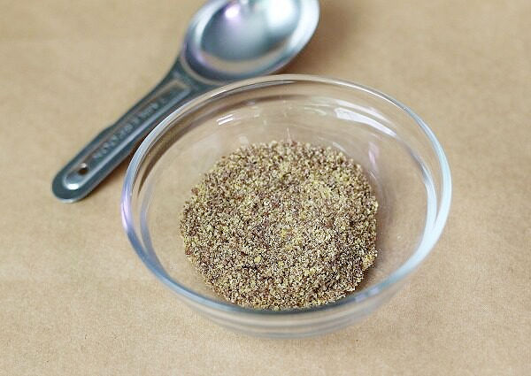 ground flax seed in a bowl