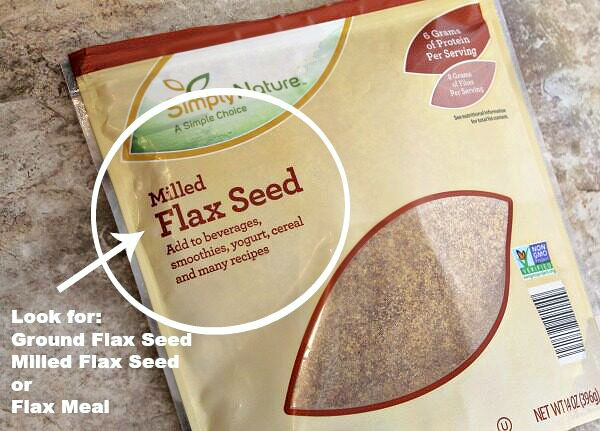 a bag of ground flax seed