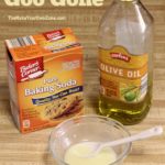 Recipe for homemade Goo Gone using easy items you already have in the kitchen