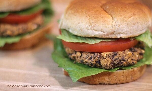 homemade bean burgers