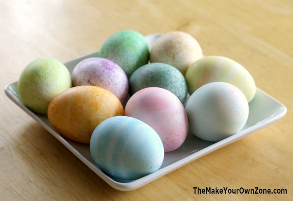 How to dye Easter eggs using food coloring, rice, and cool whip