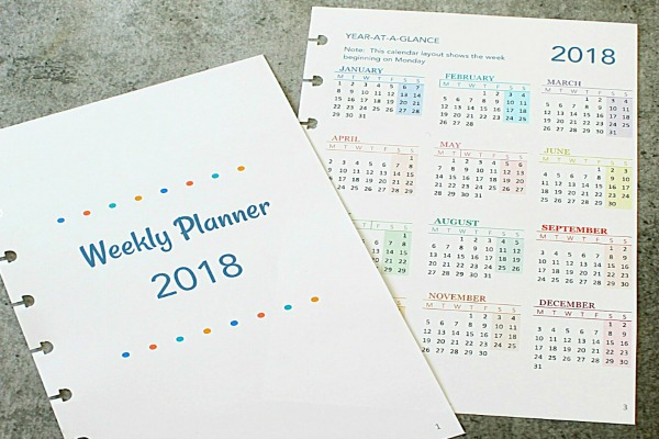 Complete dated planner - Week over two pages - printable