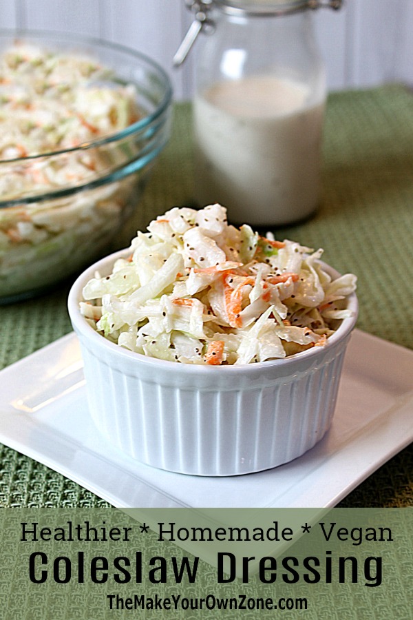 Coleslaw Dressing Recipe - this updated coleslaw dressing is super easy and vegan friendly too!