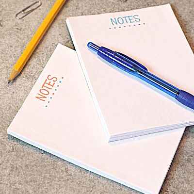 homemade notepads