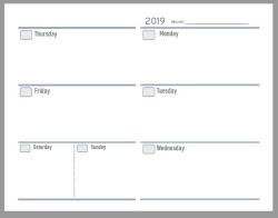 Free printable weekly planner pages for 2019