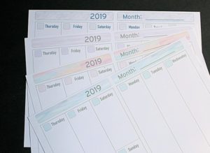 2019 Free Printable Planner Pages - The Make Your Own Zone